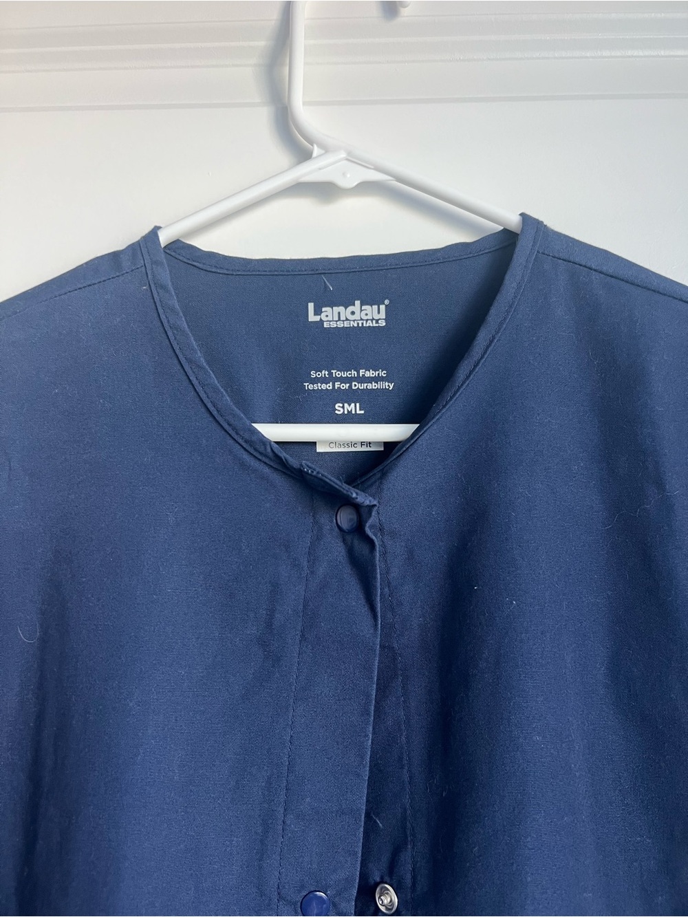 Landau Navy Blue Snap-Front Medical Jacket - Picture 2 of 2